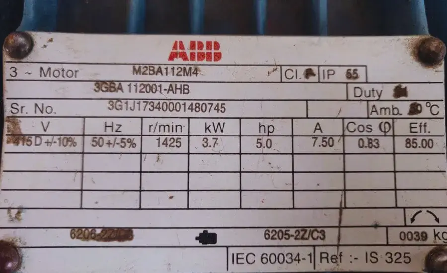 5HP Used Air Compressor side view showing 220L tank
