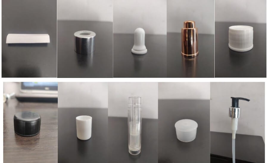 Cosmetics bottles, jars, containers & caps